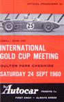 Programme cover of Oulton Park Circuit, 24/09/1960