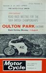 Programme cover of Oulton Park Circuit, 03/08/1964
