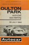 Programme cover of Oulton Park Circuit, 30/07/1966