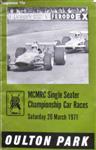 Programme cover of Oulton Park Circuit, 20/03/1971