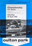 Programme cover of Oulton Park Circuit, 19/04/1975