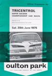Programme cover of Oulton Park Circuit, 28/06/1975