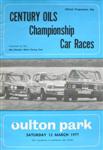 Programme cover of Oulton Park Circuit, 12/03/1977