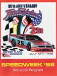 Programme cover of Oxford Plains Speedway, 05/07/1998