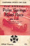 Programme cover of Palm Springs, 01/04/1951