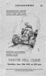 Programme cover of Parow Hill Climb, 25/06/1949