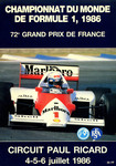 Programme cover of Paul Ricard, 06/07/1986