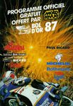 Programme cover of Paul Ricard, 20/09/1987