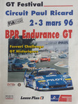 Programme cover of Paul Ricard, 03/03/1996