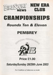 Programme cover of Pembrey Circuit, 29/06/2003