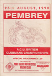 Programme cover of Pembrey Circuit, 26/08/1990