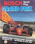 Programme cover of Nazareth Speedway, 20/09/1987
