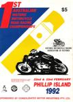 Programme cover of Phillip Island Circuit, 23/02/1992