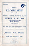 Programme cover of Phoenix Park (IRL), 17/09/1932