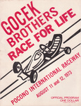 Programme cover of Pocono Raceway, 12/08/1973