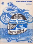 Programme cover of Pocono Raceway, 18/08/1974