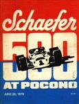 Programme cover of Pocono Raceway, 25/06/1978