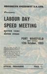 Programme cover of Port Wakefield, 12/10/1953