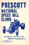 Programme cover of Prescott Hill Climb, 20/05/1950