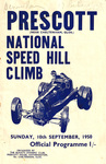 Programme cover of Prescott Hill Climb, 10/09/1950