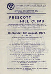 Programme cover of Prescott Hill Climb, 08/08/1978