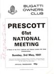 Programme cover of Prescott Hill Climb, 03/05/1981