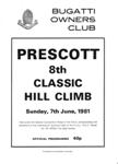 Programme cover of Prescott Hill Climb, 07/06/1981