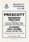 Programme cover of Prescott Hill Climb, 31/05/1987