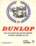 Programme cover of Pukekohe Park Raceway, 04/11/1967