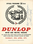 Programme cover of Pukekohe Park Raceway, 29/04/1973