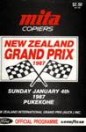 Programme cover of Pukekohe Park Raceway, 04/01/1987