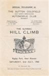 Programme cover of Ragley Park Hill Climb, 02/07/1960