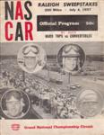 Programme cover of Raleigh Speedway, 04/07/1957
