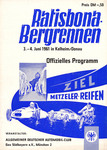 Programme cover of Ratisbona Hill Climb, 04/06/1961