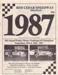 Programme cover of Red Cedar Speedway, 26/09/1987
