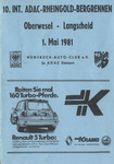 Programme cover of Rheingold Hill Climb, 01/05/1981