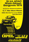 Programme cover of Rhein-Mosel Hill Climb, 07/05/1978