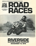 Programme cover of Riverside International Raceway (CA), 12/11/1978