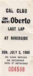 Ticket for Riverside International Raceway (CA), 03/07/1988
