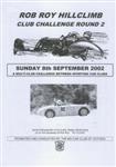 Programme cover of Rob Roy Hill Climb, 08/09/2002