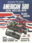 Programme cover of Rockingham Speedway (USA), 22/10/1978