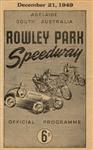 Programme cover of Rowley Park Speedway, 21/12/1949