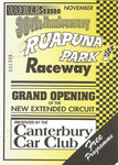 Programme cover of Ruapuna Park, 13/11/1993