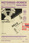 Programme cover of Ruhleben, 31/08/1930