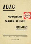 Programme cover of Ruhleben, 04/09/1932