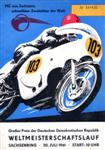 Programme cover of Sachsenring, 30/07/1961