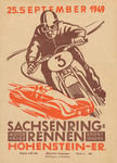 Programme cover of Sachsenring, 25/09/1949