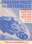 Programme cover of Salzburg-Liefering, 01/05/1960