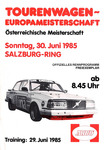 Programme cover of Salzburgring, 30/06/1985