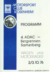 Programme cover of Samerberg Hill Climb, 03/10/1976